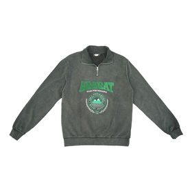 Half Zip up Polar Fleece Winter Breathable Street Style Sweatshirt Good Quality Embroidered Sweatshirts
