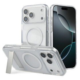 Coque de Téléphone de Luxe avec Béquille Métallique Horizontale, Anti-Choc et Aimantée pour iPhone 17/17 Pro/17 Air/17 Pro Max