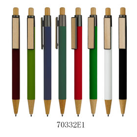 Wholesale Gift Promotional Custom Engraved Logo Wooden Clip Metal Aluminum Ball Pen