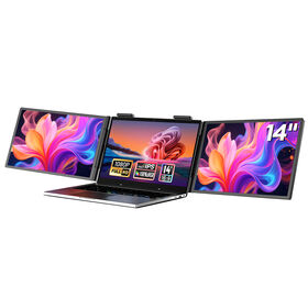 ZB14 Direct Usine OEM ODM Triple 14 pouces FHD 1080p IPS Double Moniteur Portable Type C Extenseur d'Ordinateur Portable pour iPhone Laptop Gaming
