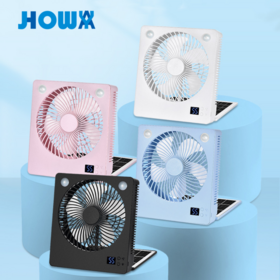 Outdoor Mini Table Fan Portable Desk Solar Fan rechargeable portable solar fan With Led Light