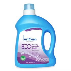 OEM Großhandel JustClean 3L ECO Flüssigwaschmittel mit Tiefenreinigung und pflanzlicher Formel, konzentriert mit Enzymen