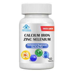 Tabletas de Calcio, Hierro, Zinc y Selenio - Suplemento Nutricional de Alta Calidad para la Salud Ósea y el Sistema Inmunológico