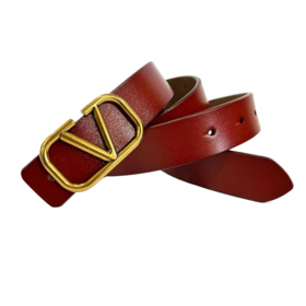 Ceintures durables personnalisées avec boucle coulissante en alliage en forme de V, ceintures en cuir véritable réversibles rouge et noir