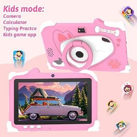 Android 12 Kinder-Tablet, 7-Zoll-Kinder-Tablet, 4 GB RAM, 32 GB Speicher, mit Schutzhülle, Quad-Core-Prozessor, 3000 mAh
