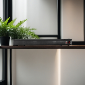 Barre de Son C38 pour Smart TV, Soundbar avec Connexion Bluetooth/HDMI/AUX, Amplification Automatique du Volume, 3 Modes d'Égaliseur