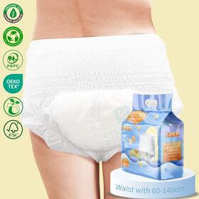 Customized Disposable Adult Diaper Care Pull-Up Incontinence Pants Large Size