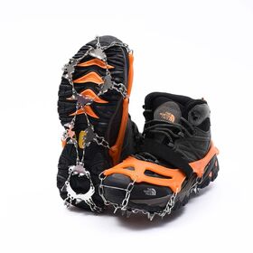 Crampons à Glace 10 Dents - Acier Inoxydable - Antidérapants Pour Chaussures - Pour Randonnée Hiver