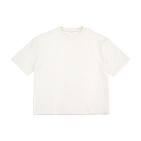 T-shirt court et ample pour homme 230GSM avec logo personnalisé, streetwear 100 % coton de haute qualité, t-shirt uni teint et oversize pour homme