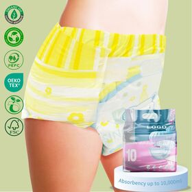 High Quality Degradable Super Soft Net Surface Regular Day Time Use Adult Diapers