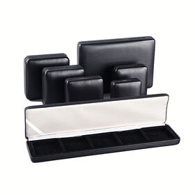 Factory PU leather velvet Storage Collection with Capsule Custom color materials Coin Medal Pen Souvenir box