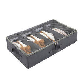 Lifewit Lot de 4 Sac de Rangement Transparent 60L, Boite Rangement Sous Lit Pliable avec Poignées, Sac de Rangement Vetement en PP pour Demenagement, Vêtements, Couvertures, Housse de Couette, Jouets
