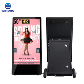 IP66 Outdoor Wasserdichter 43-Zoll-LCD-Werbespieler, interaktive digitale Beschilderung mit eingebauter Batterie für Werbung in Einkaufszentren