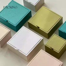 Caja de papel rectangular personalizada al por mayor para joyería pequeña