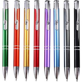 Stylos à bille en métal à clic, stylos rétractables pour l'écriture, stylo de couleur créatif, stylo cadeau pour l'écriture de signature au bureau