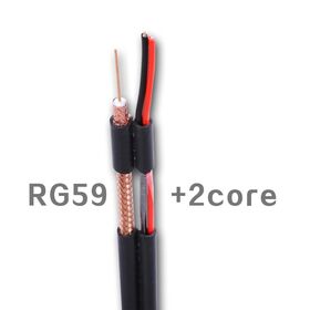 RG59 0.81mmCCS+3.7mmFPE+AL foil+60%/90%AL braiding+6.1mmPVC OEM/ODM STABLE factory price Manufacturer