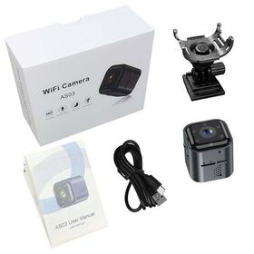 Mini Câmera de Bicicleta HD 1080P com WiFi, Visão Noturna, Monitor Móvel e Economia de Energia - Câmera Babá Inteligente