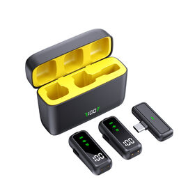 Wholesale New Wireless Mic with Charging Case, Lavalier Microphone Compatible for Type-C & iPhone, Noise Reduction Lapel Mic