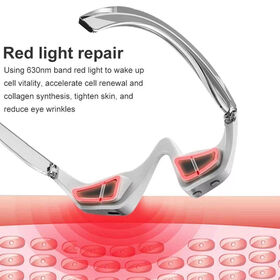 3D-Augen-Vibrations-LED-Rotlichttherapiegerät Anti-Aging-Mikrostrom-EMS-Augenmassagegerät zur Entfernung von Augenringen und dunklen Augenringen