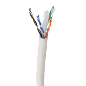 Cable Ethernet CAT6 UTP Sólido Original de 1000 pies, 23AWG CCA, Cable de Red a Granel, RJ45, Color Blanco, Cubierta de PVC