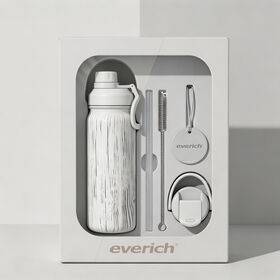Everich ODM Customization Logo Stainless Steel Leak-proof Water Bottle with Screw Drink Lid