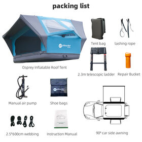 Tente de toit souple avec auvent latéral de toit de voiture à 90 degrés pour SUV et camion