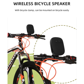 Rechargeable Outdoor Waterproof IPX7 Bike Bluetooth Speaker 5W With Bicycle Clamp