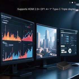 FactoryF13 Mini PC Ultra 7 155H (16C/22T, hingga 5.1GHz), RAM DDR5 Maks 96GB, 2*M.2 SSD, USB3.2, 3*Output 4K, Type-C, Windows 11 - Komputer Mini untuk Bisnis