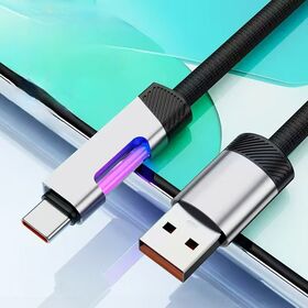 New Trending RGB Breathing Light Data Cable Supports Most Mobile Phones Camera and Computer Durable Nylon Jacket