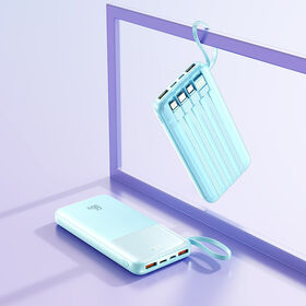 Private Label PD22.5W Super Fast Charging 4 Cables 10000mAh 20000mAh 30000mAh Ultra Thin Power Bank with LED Display