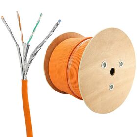 كابل إيثرنت Cat 7 داخلي SFTP ثلاثي التدريع، كابل إنترنت عالي السرعة 10 جيجابت في الثانية 750 ميجاهرتز، كابل شبكة للراوتر/الألعاب، 305 متر