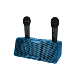 Haut-parleur Karaoké Bluetooth avec microphone, système stéréo KTV familial avec 2 microphones