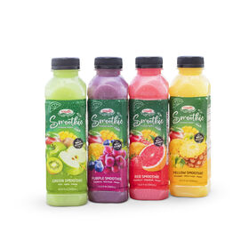 Low MOQ Smoothie Drink 500ML PET Bottle Yellow Green Purple Red Tropical Fruit Juice NAWON Factory in Vietnam GMP Free Sample OEM