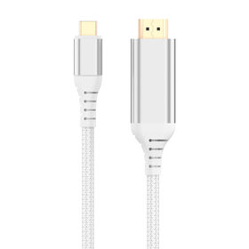 كابل USB-C إلى HDMI 2.1 بهيكل من سبائك الألومنيوم، HDR 8K 60 هرتز، كابل من النوع C إلى HDMI لشاشة العرض