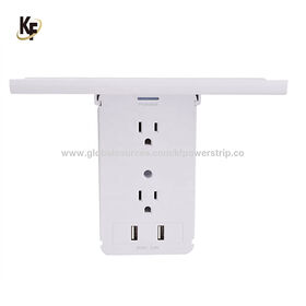 Venta al por mayor de fábrica de regleta de protección contra sobretensiones de 8 salidas US con 2 puertos USB
