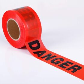 Custom Red Danger Tape Roll No-Adhesive Hazard Tape Safety Warning Tape