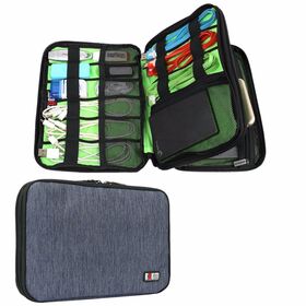 Tas Organizer Kabel Lapisan Ganda, Tas Case Organizer Perjalanan Elektronik