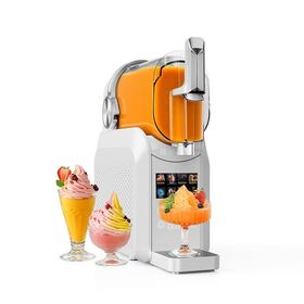 Machine à crème glacée automatique 1.8L à usage domestique avec autonettoyage, machine à boissons glacées Slushie 8 en 1, machine à granités pour jus froids et margaritas