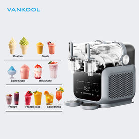 Machine à Granita Électrique Automatique 1.8L*2, 8 en 1, Domestique, Réservoir Unique, Tonneau, Boisson Glacée, Machine à Crème Glacée pour Usage Domestique
