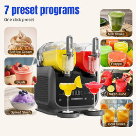 Machine à granité automatique de table, mini, 1,8 L * 2, 8 en 1, autonettoyage à une touche, boissons glacées, machine à crème glacée domestique
