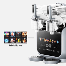 Kommerzielle/Haushalts-Eis- und Slush-Maschine automatisch, 1,8 l * 2, 8-in-1-Gefriergetränkemaschine mit Selbstreinigungsfunktion