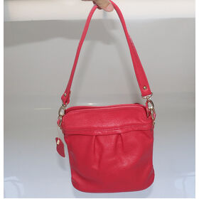Tas tangan tote kulit asli logo kustom grosir tas selempang untuk anak perempuan wanita wanita