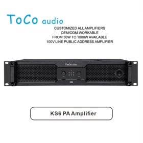 Amplificador de Potencia Profesional KS6: 1900W de Potencia de Salida Nominal, Ideal para Sistemas de Audio Profesionales