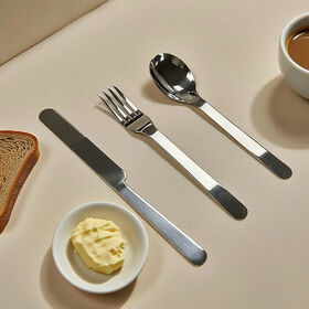 Juego de Cubiertos Portátil de 3 Piezas para Camping, Acero Inoxidable, Incluye Cuchara, Tenedor y Cuchillo