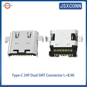JINCONN.Type-C 24PIN Dual Sided SMT Connector, 1.6mm Sink Board 8.9mm Length - OEM Accepted.Factory self-operated.