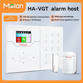 OEM/ODM Drahtloses Smart Home GSM-Sicherheitsalarmsystem WIFI+4G+TCP/IP Steuerung mit Touchscreen-APP-Steuerung