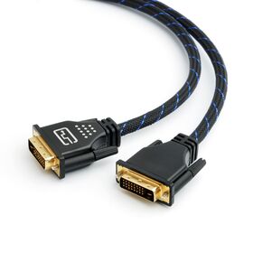 Câble Moniteur DVI vers DVI OEM (24+1 Dual Link, Câble Vidéo Numérique, Mâle à Mâle) - pour Jeux, DVD, Ordinateurs Portables, TVHD et Projecteur