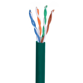 Câble Cat6 en Gros 305m 23AWG Solide 4 Paires, Câble Ethernet Cat 6 Paire Torsadée Non Blindée (UTP), Câble Internet 550MHz LSZH Vert
