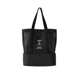 Reise-Picknicktasche, Bento-Tasche, isolierte Handtasche, großes, atmungsaktives Mesh-Gewebe für Schwimmen, Strandtasche mit Trocken- und Nassfach