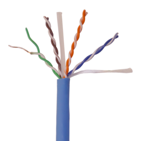 Câble CAT6 305m (1000FT) CCA UTP Non Blindé Solide 23AWG Ethernet LAN Réseau RJ45 BLEU 0.57MM PVC